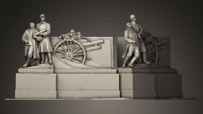 Памятники (Военный мемориал, PM_0052) 3D модель для ЧПУ станка